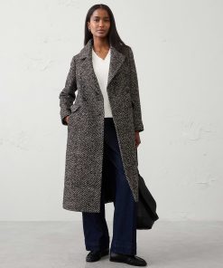 Midnight Herringbone Timeless Topcoat