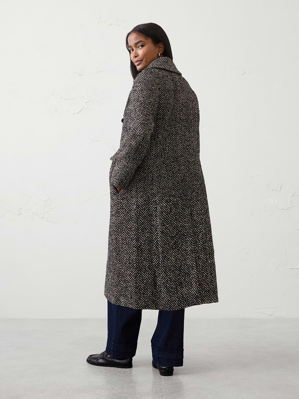 Midnight Herringbone Timeless Topcoat - Image 2