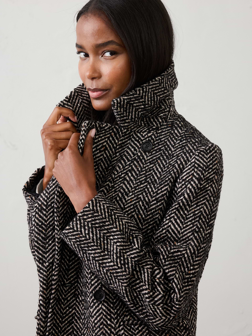 Midnight Herringbone Timeless Topcoat - Image 3