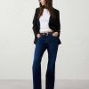 Dark Wash Bootcut Mid-Rise Slim Jean
